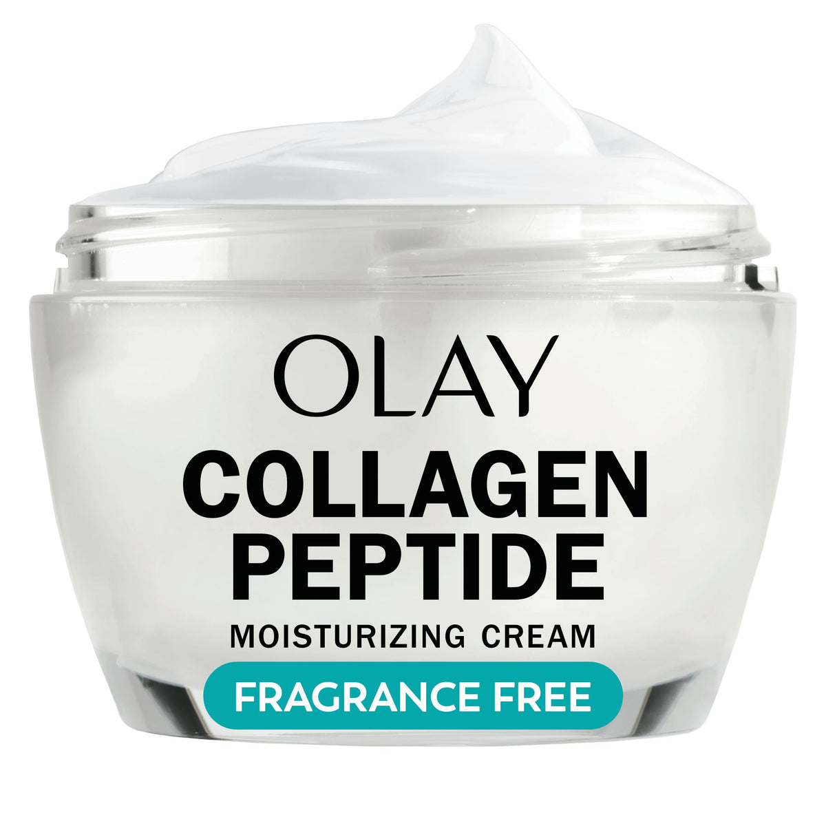 Olay jar front packaging showing product and clean design benefit