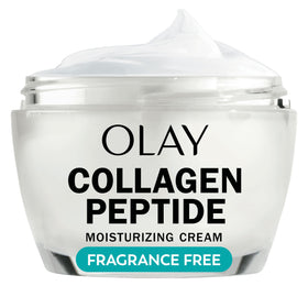 Olay jar front packaging showing product and clean design benefit