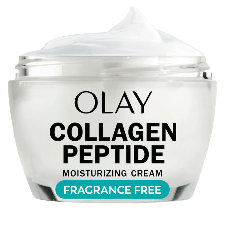 Olay jar front packaging showing product and clean design benefit