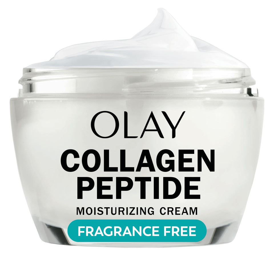 Olay jar front packaging showing product and clean design benefit