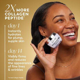 Olay cream open jar texture close-up highlighting smooth non-greasy feel