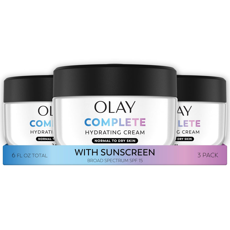 Olay front packaging showing SPF 15 and lightweight benefits