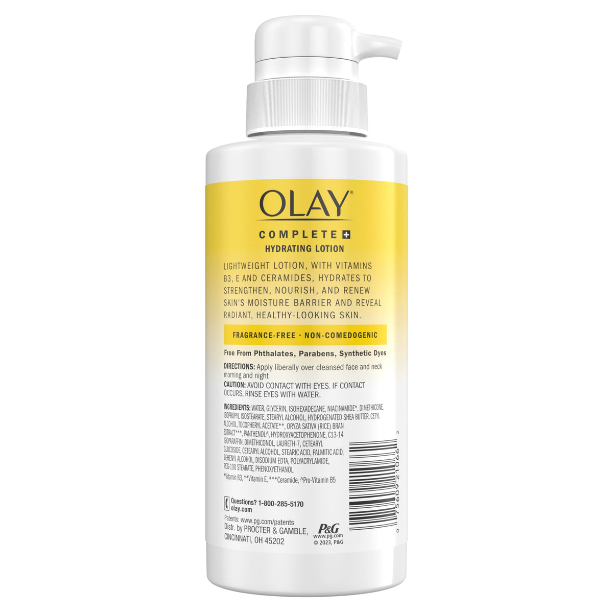 Olay complete+ in natural light on vanity conveying healthy skin effect benefit