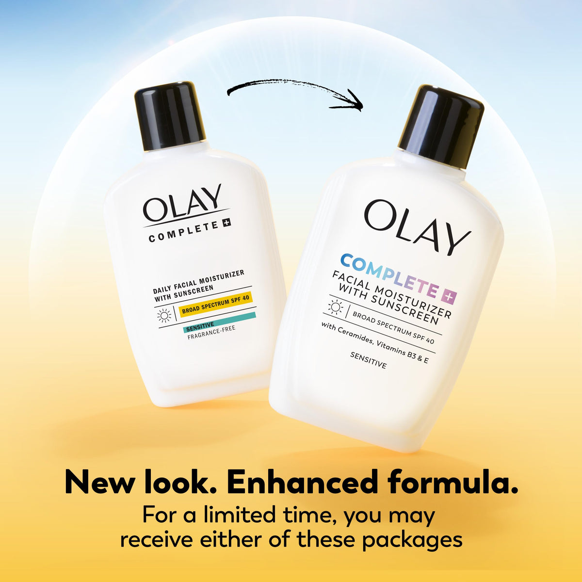 Olay Complete+ texture close-up revealing lightweight, non-greasy finish