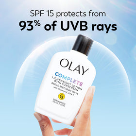 6 oz Olay bottle next to common items to show true product size