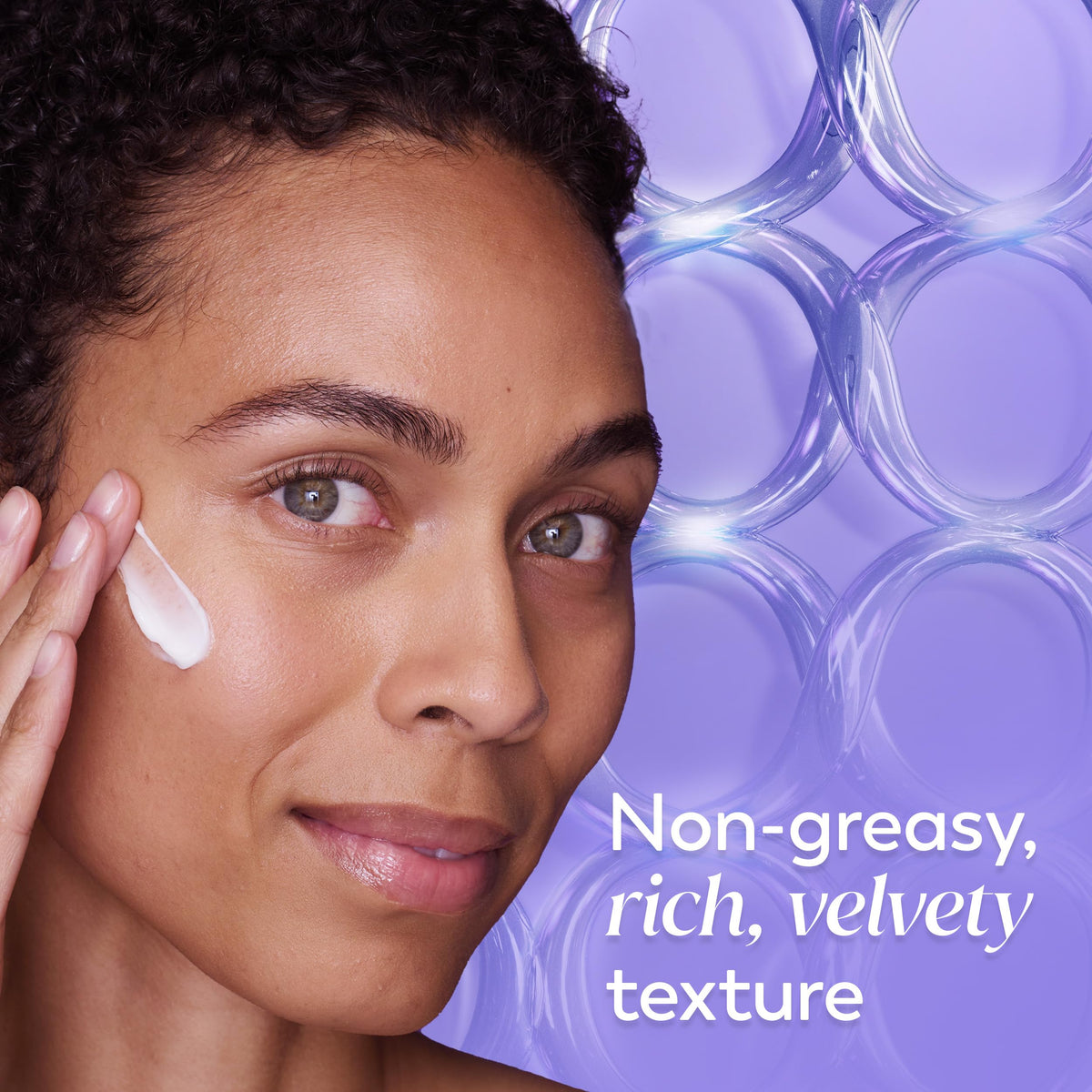 Olay cream being applied to hand demonstrating quick absorption