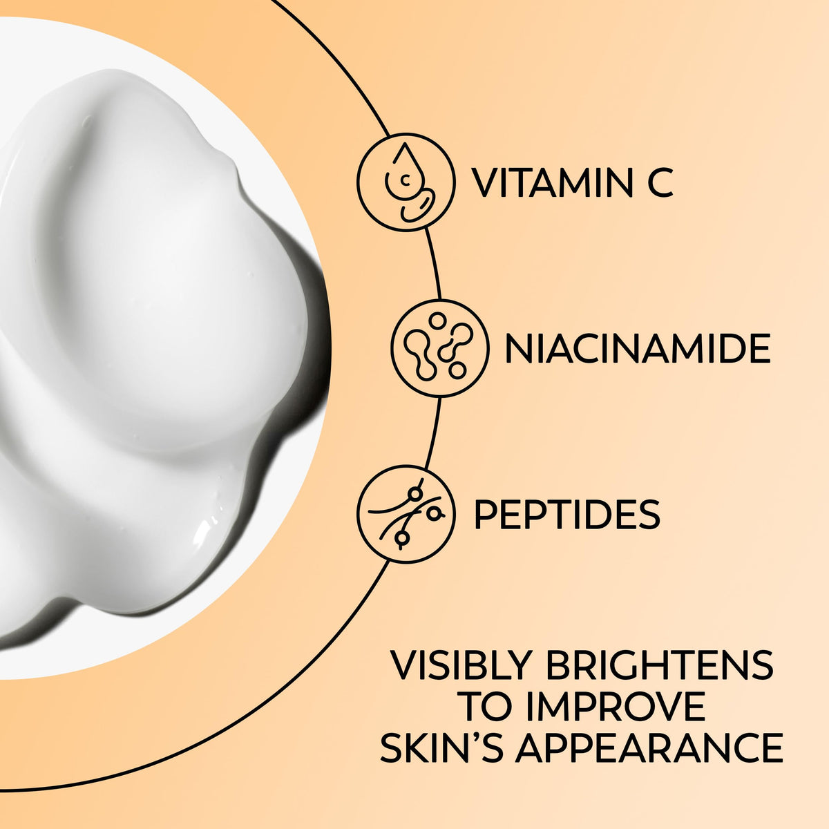 Olay Brightening Eye Cream being applied to hand demonstrating lightweight feel