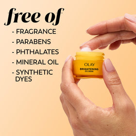 Olay Brightening Eye Cream peptide ingredient close-up for skin support