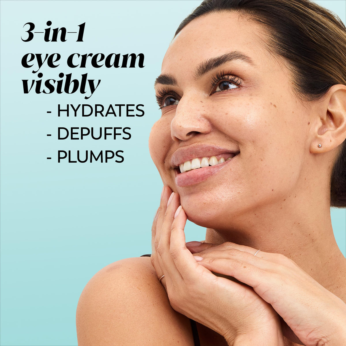 Olay eye gel on applicator spoon highlighting precise application
