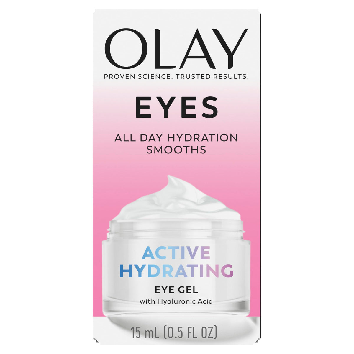 Before and after skin texture with Olay showing smoother, hydrated look