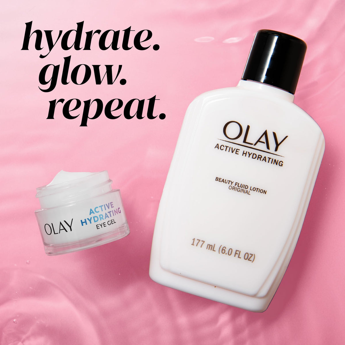 Detail of Olay eye gel lid and dispenser showing hygienic packaging benefit