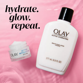 Detail of Olay eye gel lid and dispenser showing hygienic packaging benefit