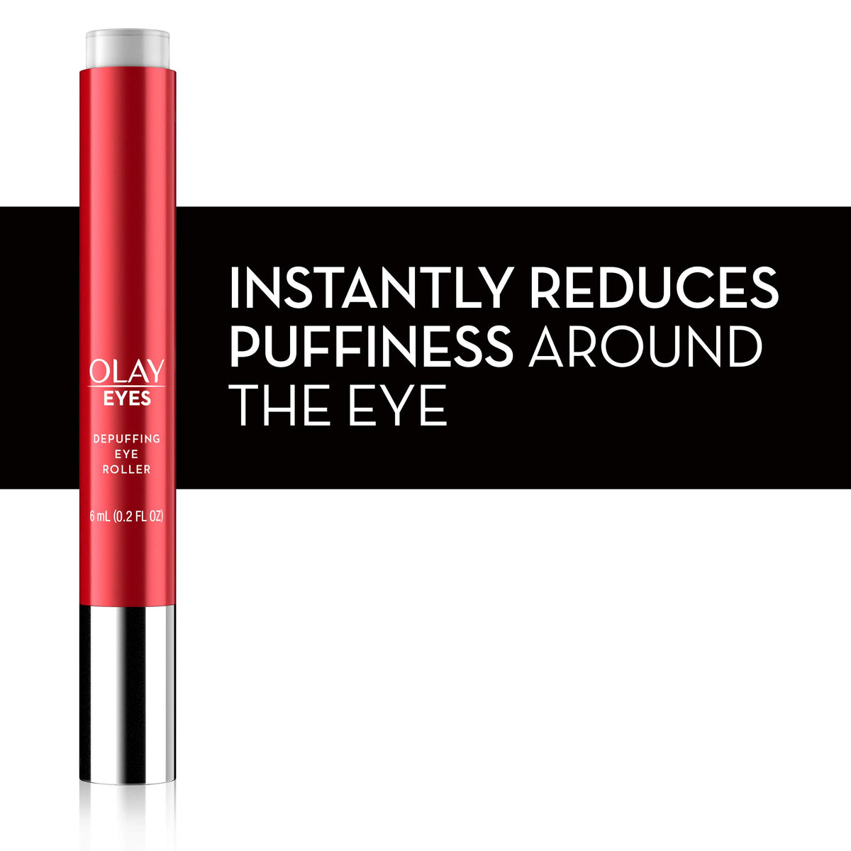 Olay close-up of cooling metal micro-rollers highlighting targeted massage benefit