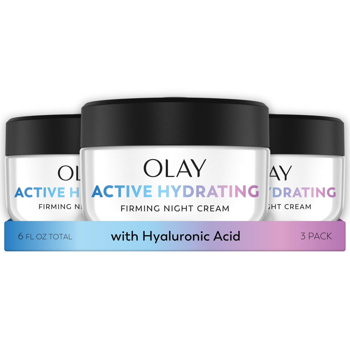Olay firming night cream front packaging showing brand and moisturizing benefit