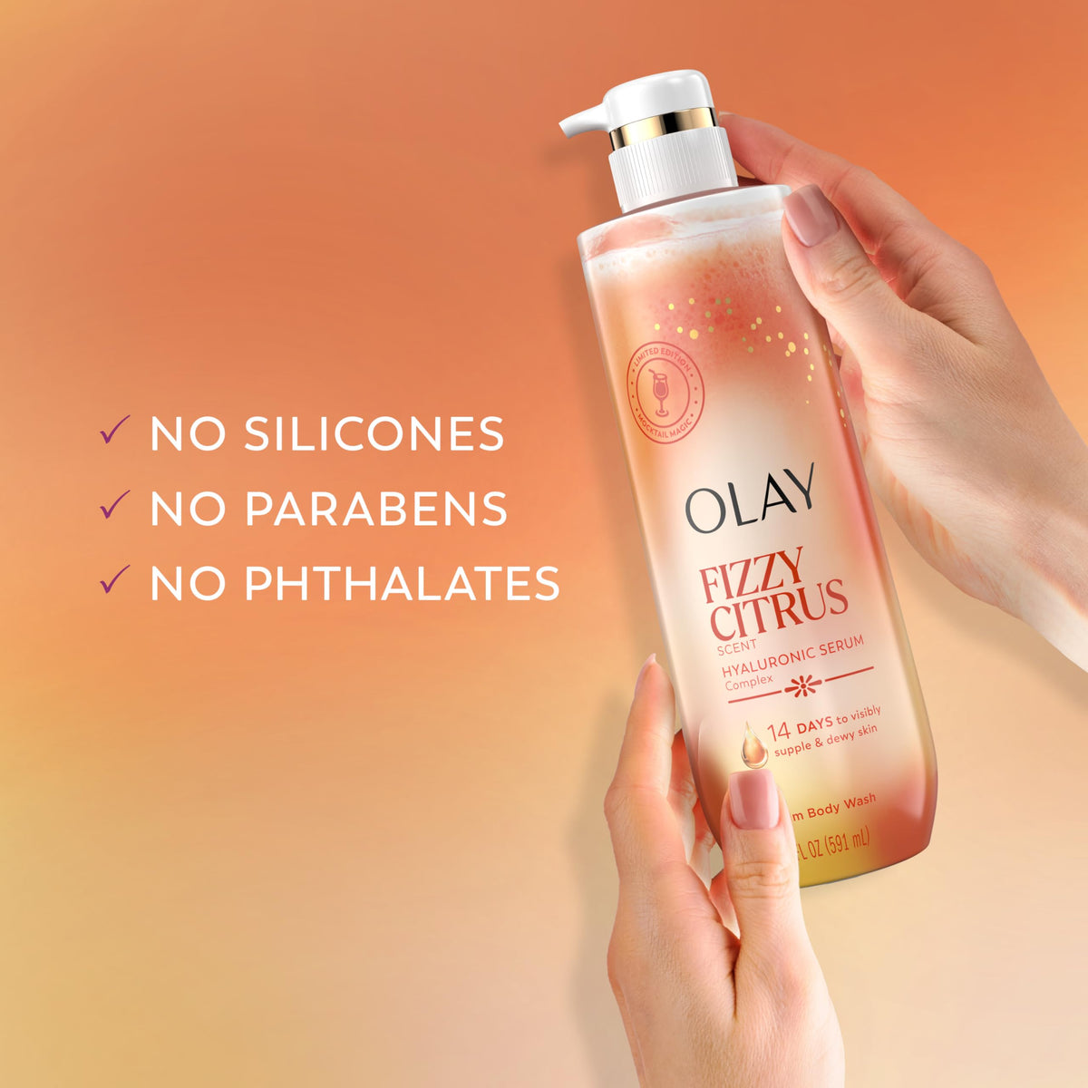 Olay diagram of Lamellar Technology delivering serum complex benefit