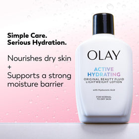 Olay close-up texture on skin showing quick absorption benefit