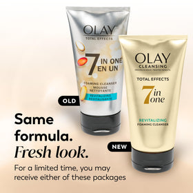 Olay Total Effects close-up of creamy foam texture for gentle cleanse