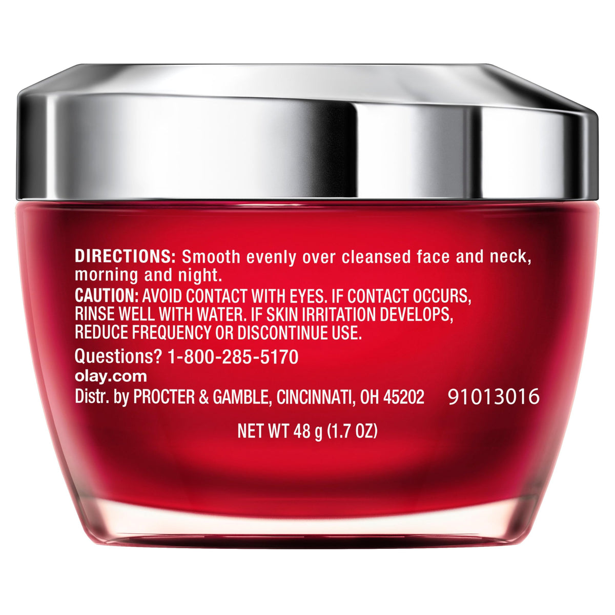 Olay fragrance-free badge close-up emphasizing gentle formulation