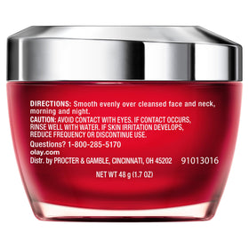 Olay fragrance-free badge close-up emphasizing gentle formulation