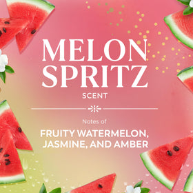 Olay fragrance notes visual with melon and jasmine showing refreshing aroma benefit