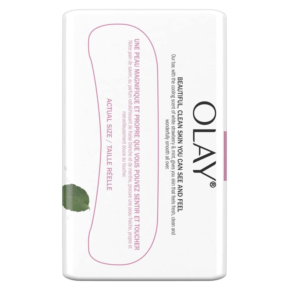 Olay bar close-up with creamy lather demonstrating rich foam for softer skin