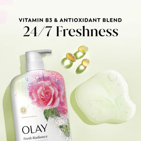 Olay creamy lather texture illustrating gentle, foamy cleanse