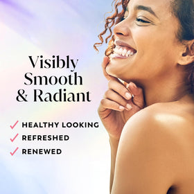 Olay pump and label detail highlighting plant-based cleansers and vitamin B3