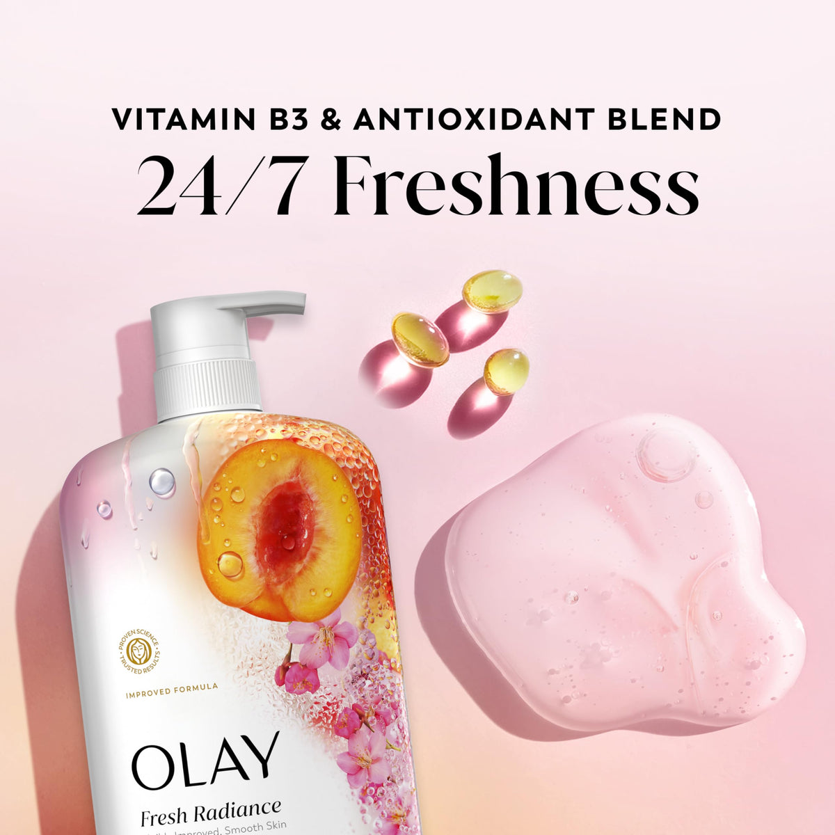Olay creamy foam texture on hand illustrating gentle lather and effective cleansing