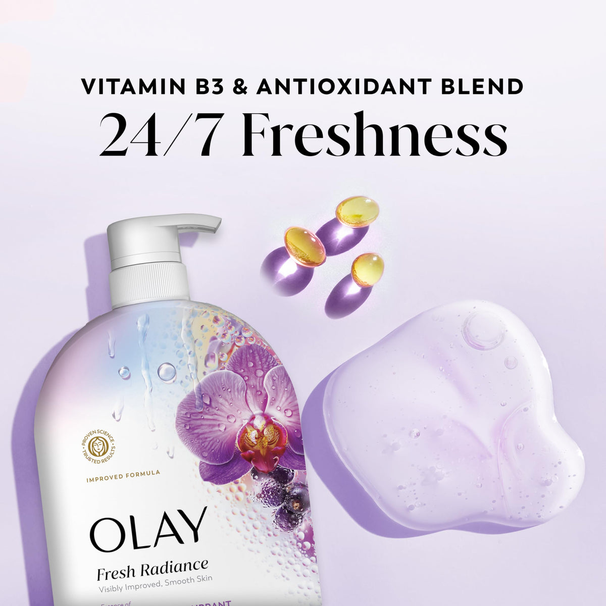 Olay lather close-up demonstrating creamy foam and gentle cleansing action