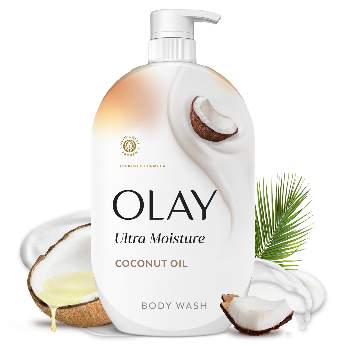Olay front bottle ultra moisture showing clean design and visible benefits