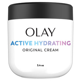 Olay front jar showing product branding and easy-to-use size