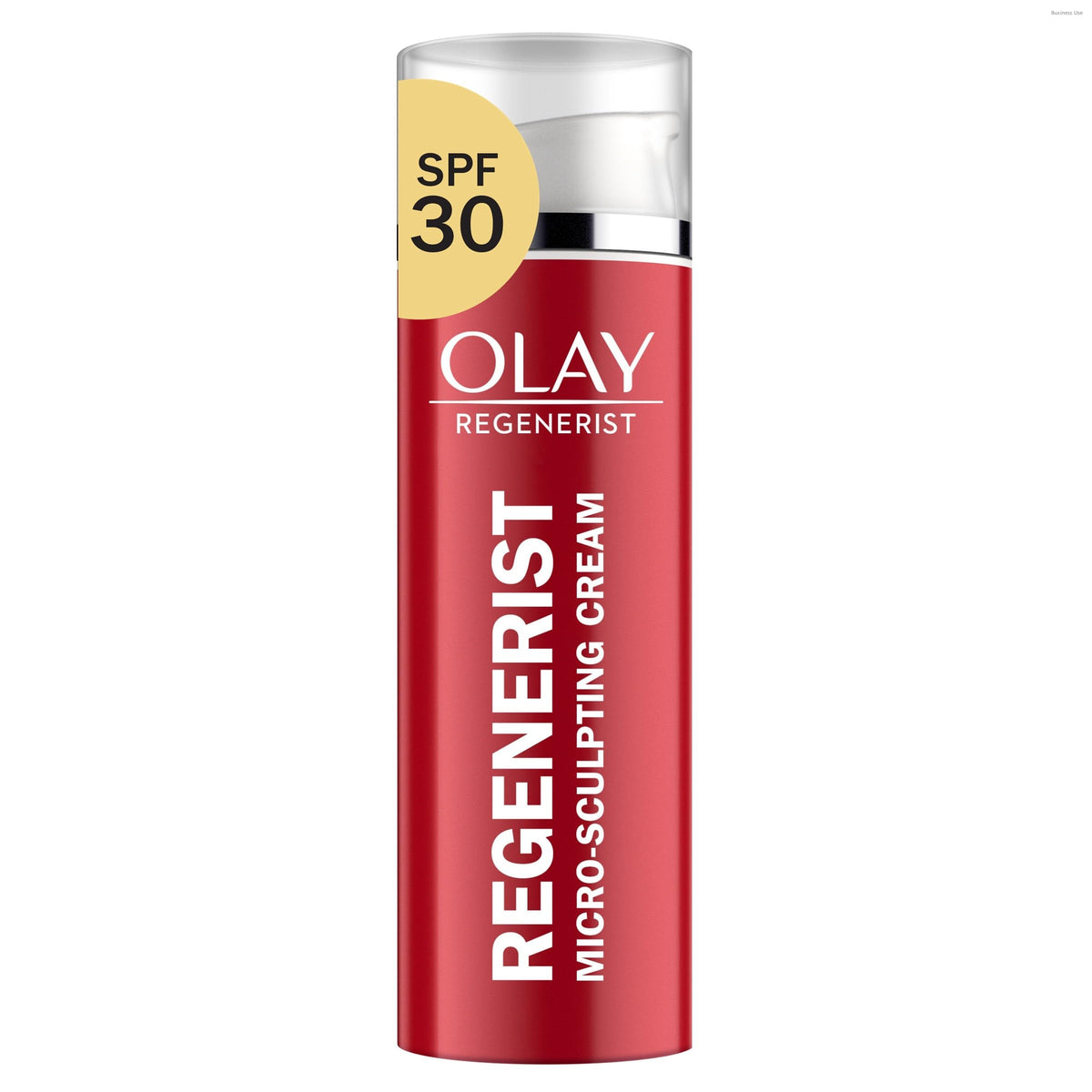 Olay front jar showing product packaging and benefits