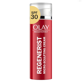 Olay front jar showing product packaging and benefits