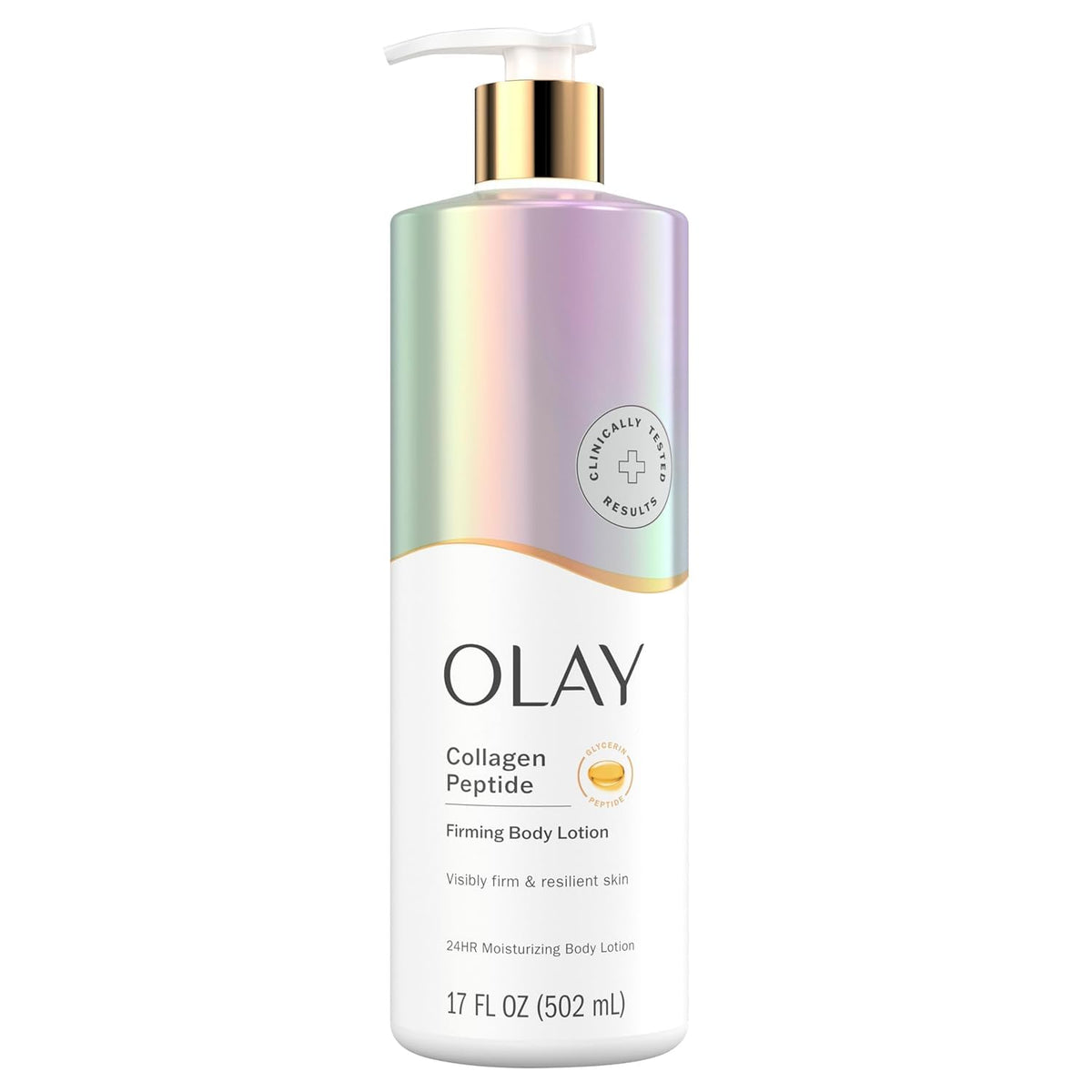 Olay front packaging 17oz pump showing label and convenient value pack