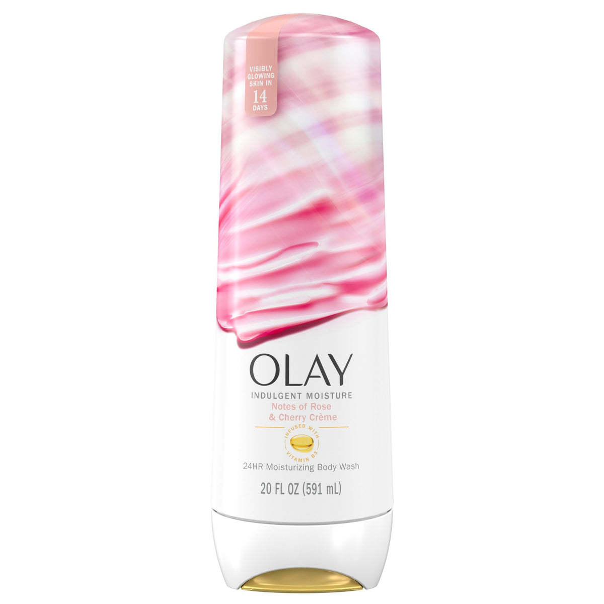 Olay front packaging 20 fl oz showing product and benefits