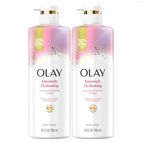 Olay front packaging 2-pack showing large bottles and clear branding for value