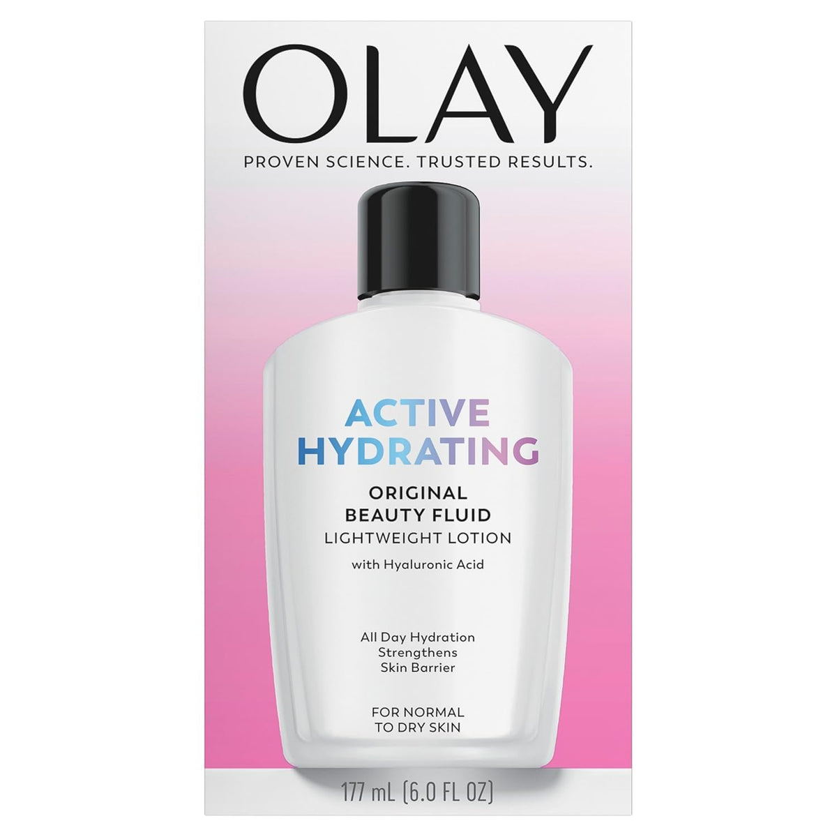 Olay front packaging pack of two showing bottles and brand for value