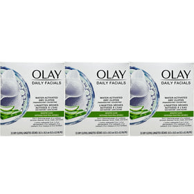 Olay front packaging showing 33-count pack and benefits