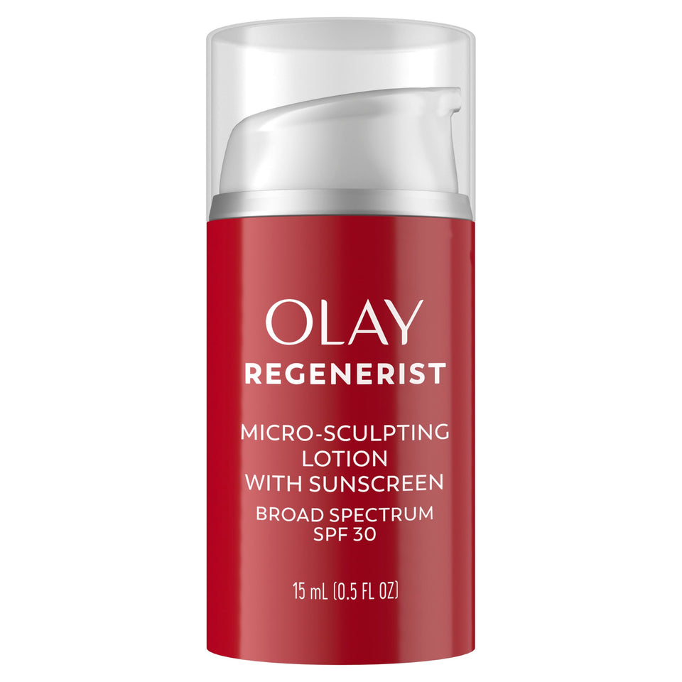 Olay front packaging showing travel-size jar and product name for easy identification
