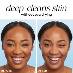 Olay melt in hand being rubbed to activate, enabling simple water use