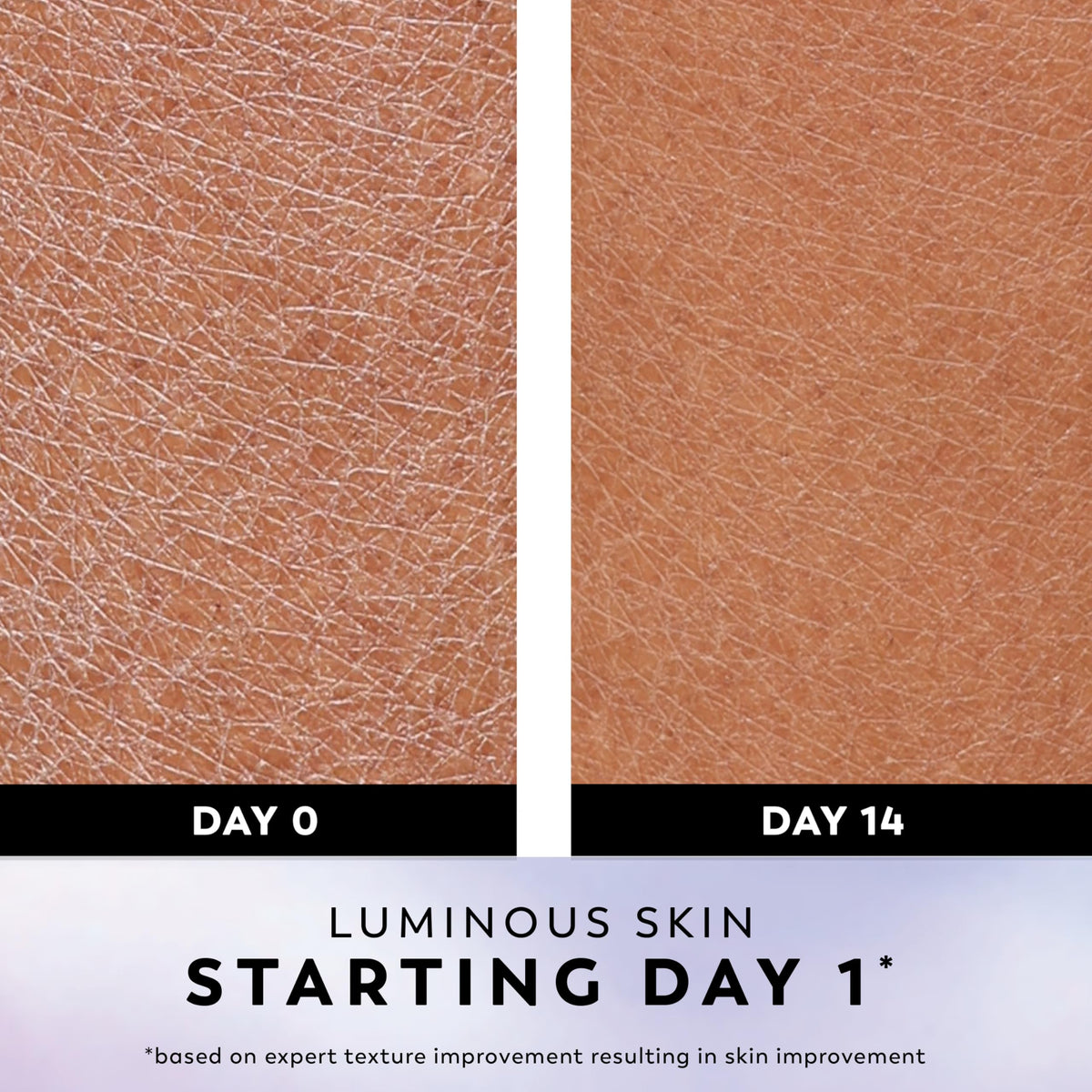 Olay in-shower lifestyle scene showing luminous skin after use benefit