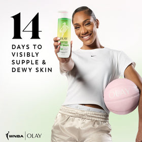 Olay ingredient label highlighting niacinamide and barrier-supporting benefit