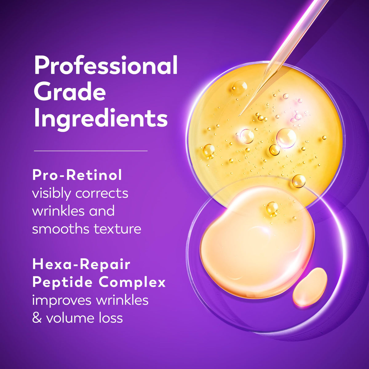 Olay ingredient label close-up highlighting pro-retinol and peptides for transparency
