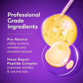 Olay ingredient label close-up highlighting pro-retinol and peptides for transparency