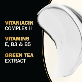 Back label of Olay Total Effects showing ingredients and vitamin complex benefit