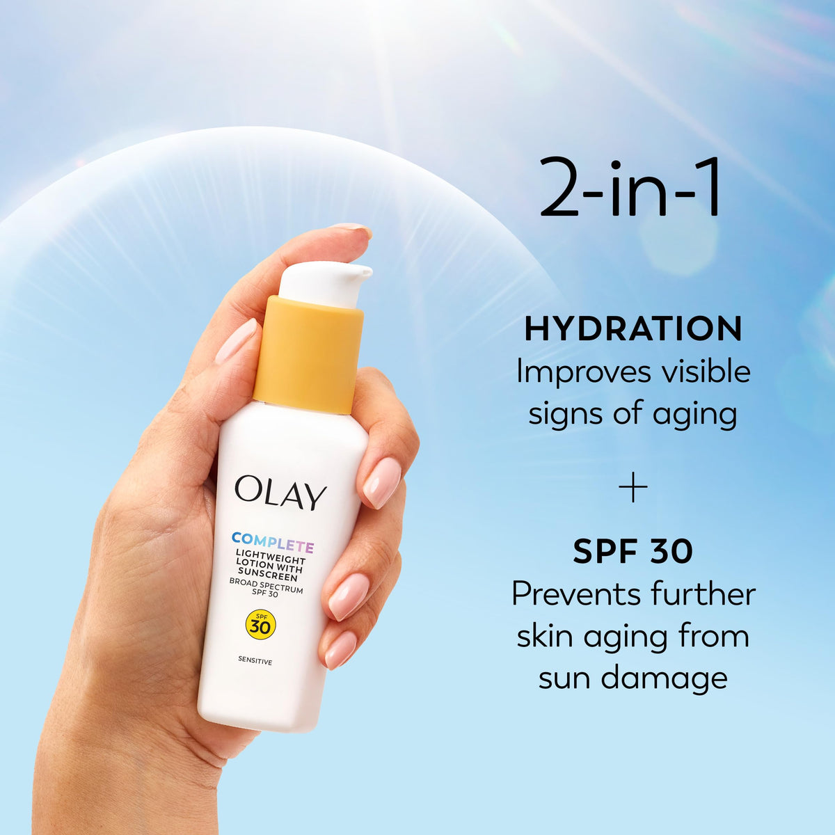Close-up of Olay ingredients label highlighting niacinamide benefit