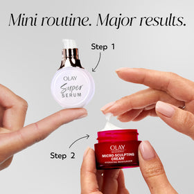 Olay ingredients label closeup highlighting clean formula transparency