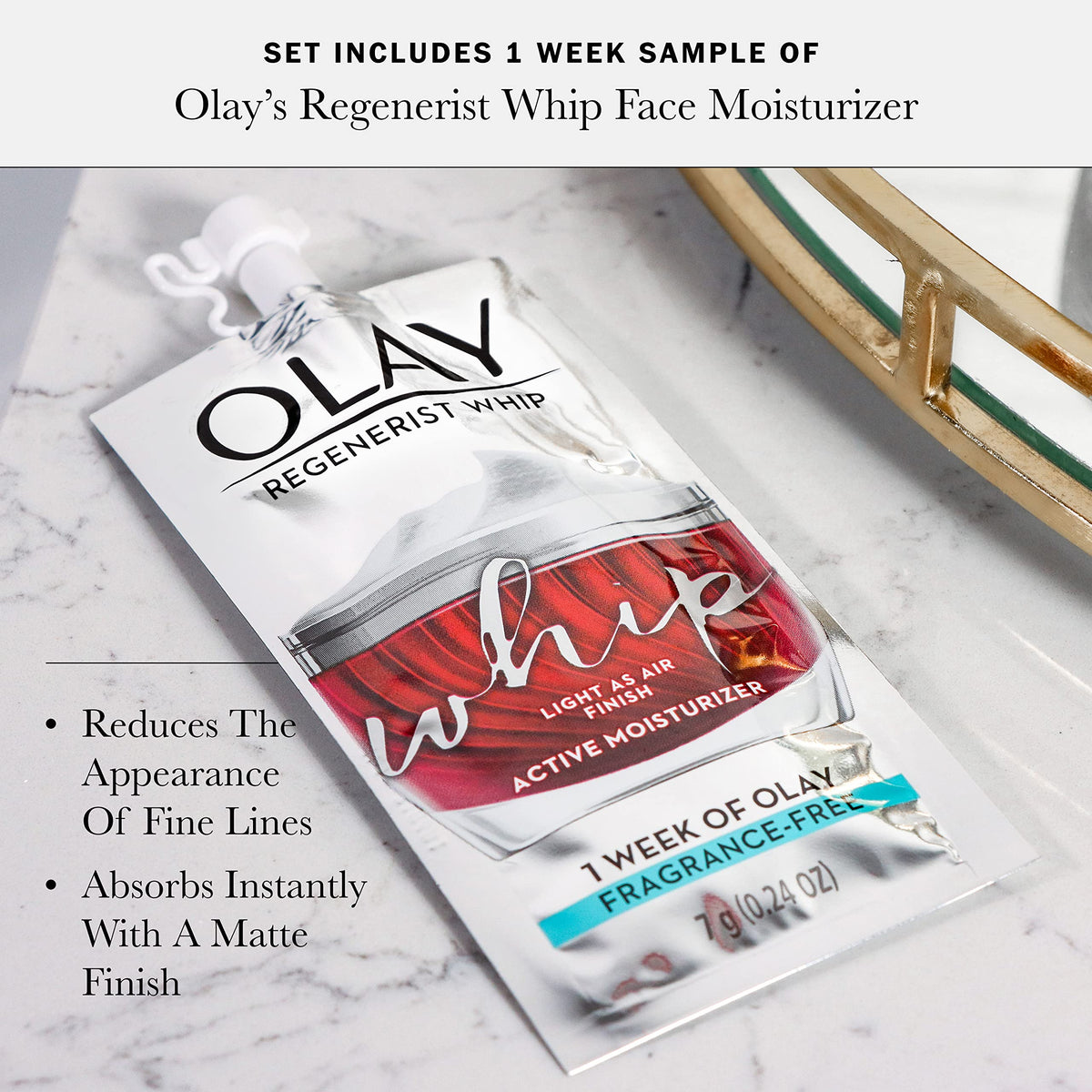 Olay product label and ingredients list highlighting clean formulation benefit
