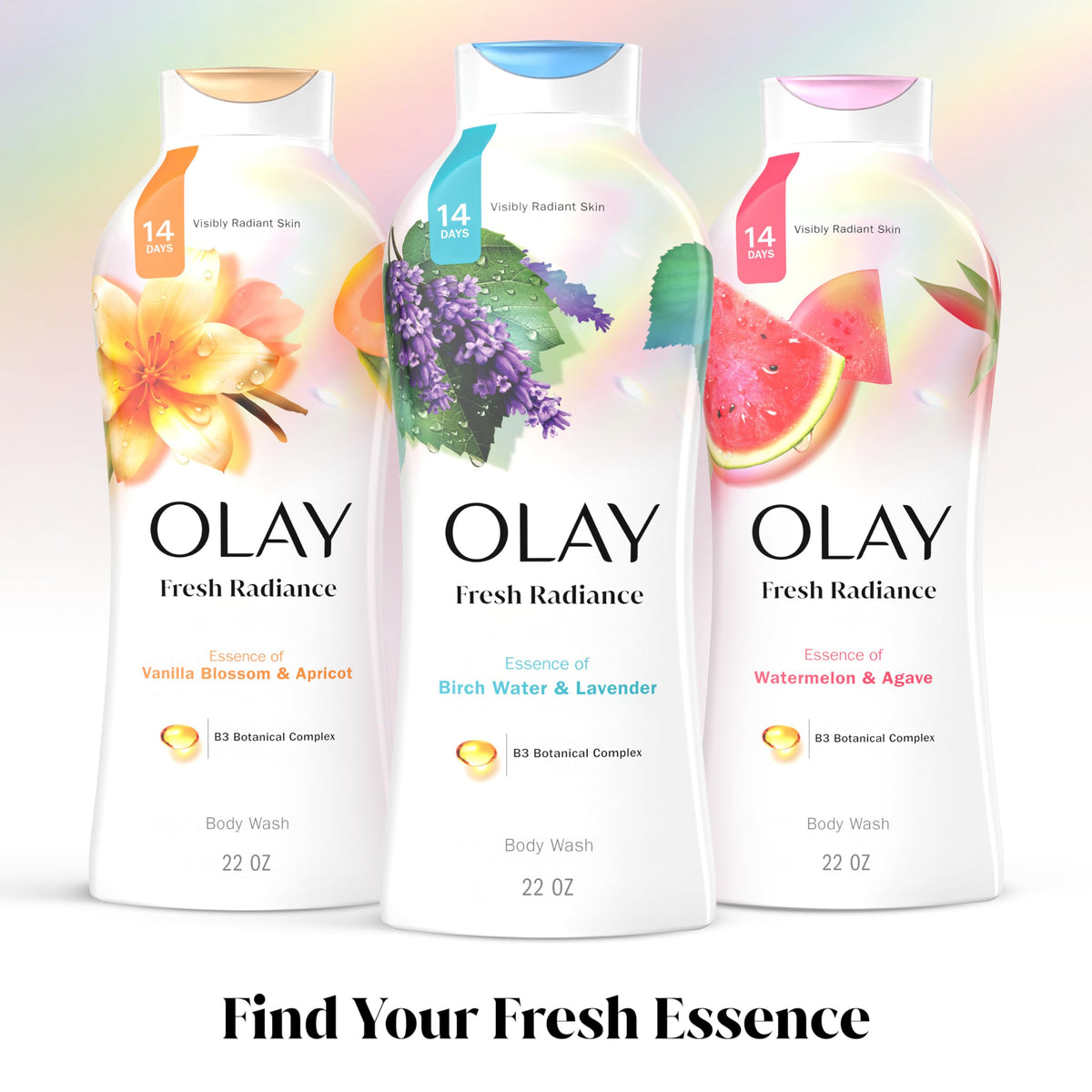 Olay label close-up showing Vitamin B3 and plant-based cleanser details