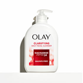 Olay lather foam demonstration showing gentle, effective cleansing